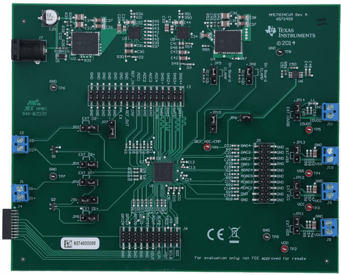 Mechanical Drawing - Texas Instruments AMC7834EVM Evaluation Module