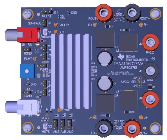 Tabelle - Texas Instruments TPA3156D2EVM Evaluierungsmodul