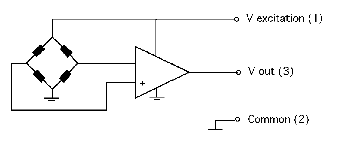 Applikations-Schaltungsdiagramm - Amphenol All Sensors SAMP Verstärkte Miniatur-Drucksensoren Applikations-Schaltungsdiagramm - Amphenol All Sensors SAMP Verstärkte Miniatur-Drucksensoren