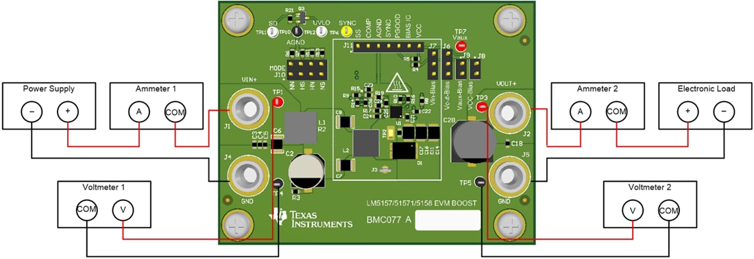 Tabelle - Texas Instruments LM5157EVM-BST Wandler-Evaluierungsmodul (EVM)