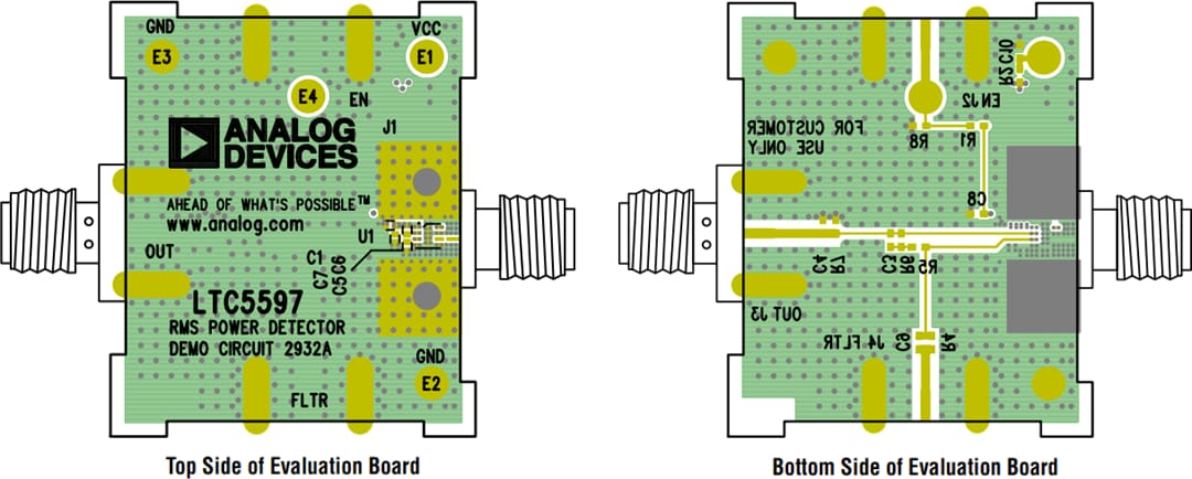 Technische Zeichnung - Analog Devices Inc. DC2932A Demonstrationsschaltung für LTC5597 Technische Zeichnung - Analog Devices Inc. DC2932A Demonstrationsschaltung für LTC5597