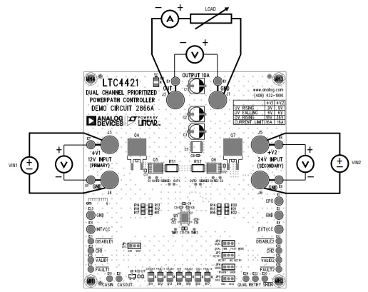 Analog Devices Inc. LTC4421 DC2866A-Demonstrationsboard Analog Devices Inc. LTC4421 DC2866A-Demonstrationsboard
