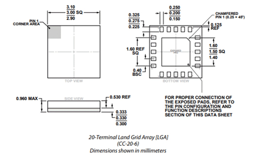 Technische Zeichnung - Analog Devices Inc. ADRF5047 Reflektierender Silizium-SP4T-Schalter (9 kHz bis 44 GHz) Technische Zeichnung - Analog Devices Inc. ADRF5047 Reflektierender Silizium-SP4T-Schalter (9 kHz bis 44 GHz)