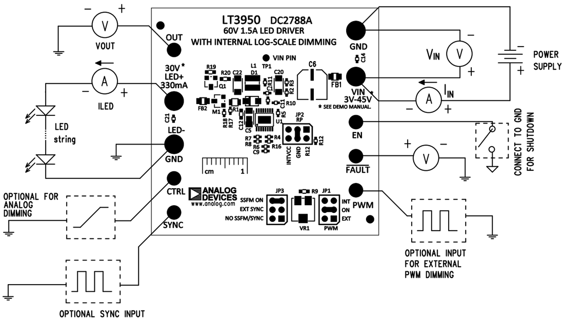 Technische Zeichnung - Analog Devices Inc. DC2788A Demonstrationschaltung für LT3950 Technische Zeichnung - Analog Devices Inc. DC2788A Demonstrationschaltung für LT3950