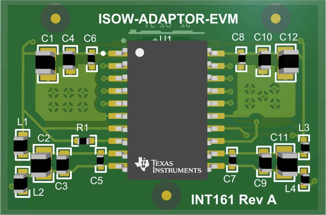 Technische Zeichnung - Texas Instruments ISOW-ADAPTER-EVM Digitalisolator-EVM