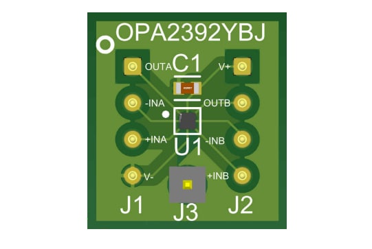 Texas Instruments OPA2392DSBGA-EVM Evaluierungsboard