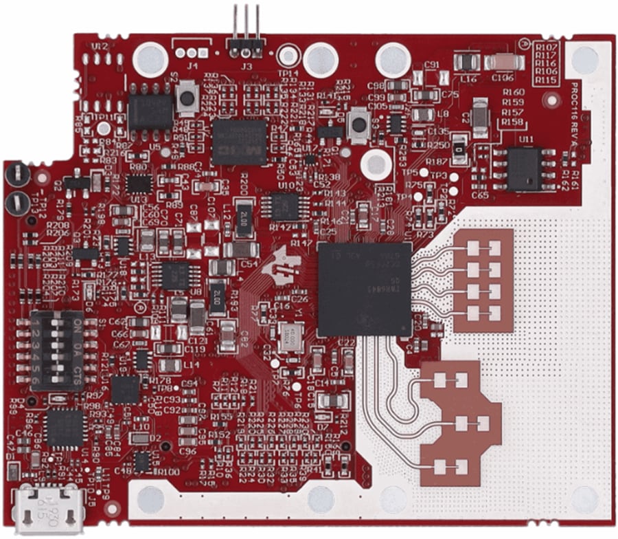 Technische Zeichnung - Texas Instruments IWR6843LEVM Sensor-Evaluierungsmodul (EVM)