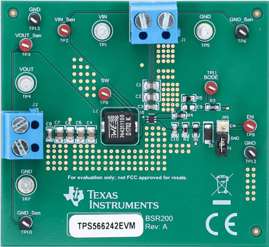 Technische Zeichnung - Texas Instruments TPS56624xEVM Wandler-Evaluierungsmodule