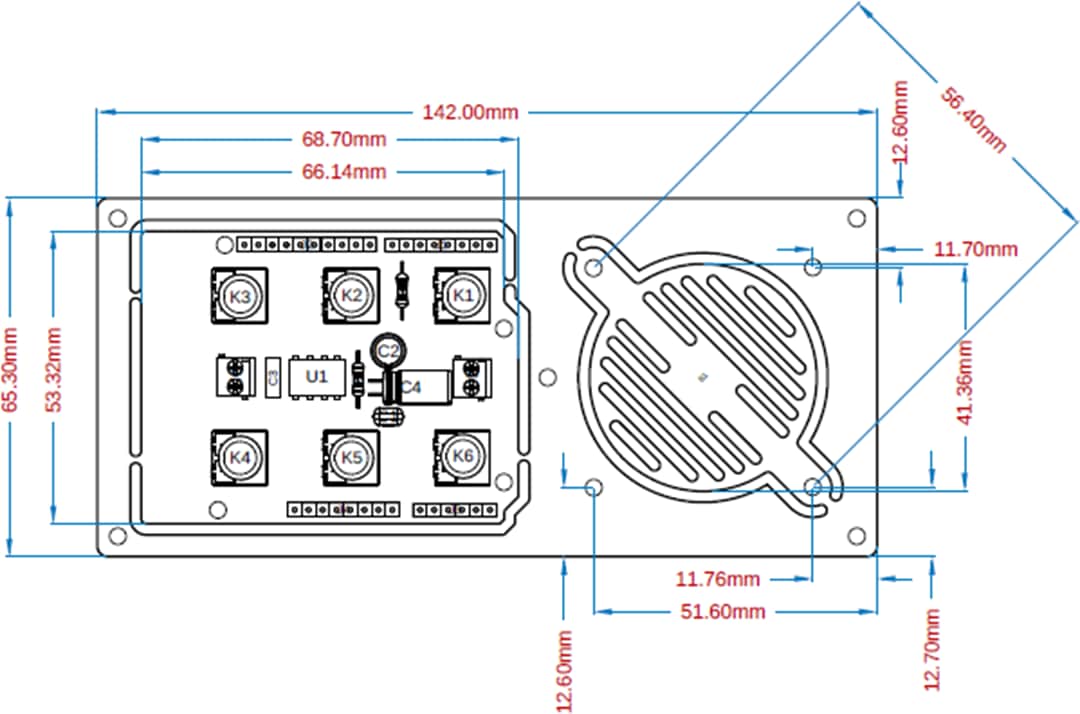 Technische Zeichnung - Arduino Make Your UNO-Kit (AKX00037)