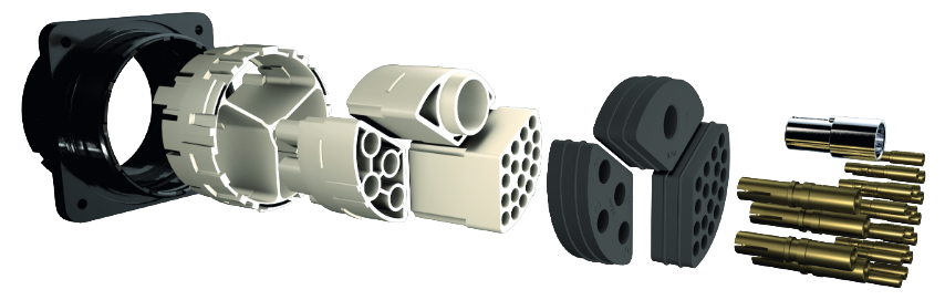 Chart - ITT Cannon MOVE-MOD™ Modular Circular Connectors
