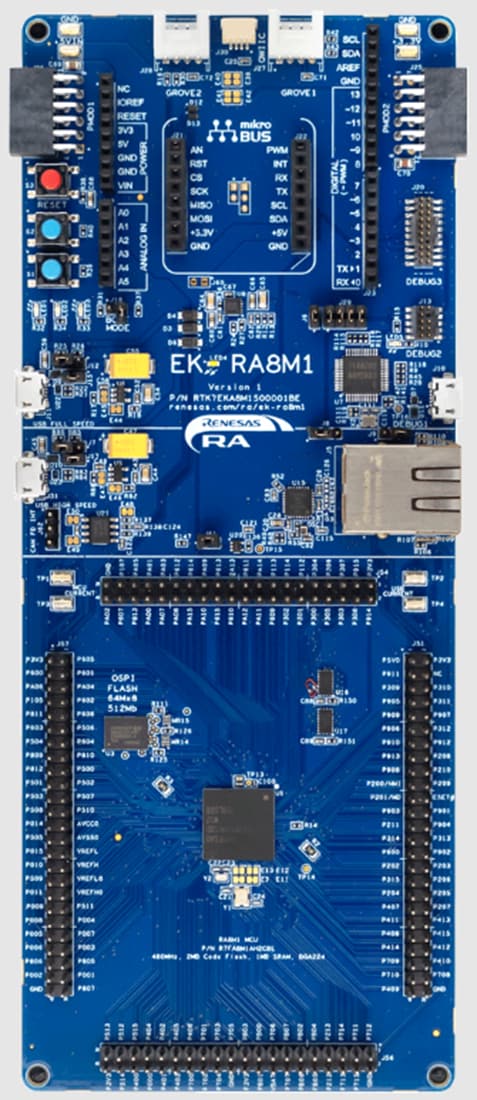 Technische Zeichnung - Renesas Electronics EK-RA8M1 RA8M1 Evaluierungskit Technische Zeichnung - Renesas Electronics EK-RA8M1 RA8M1 Evaluierungskit