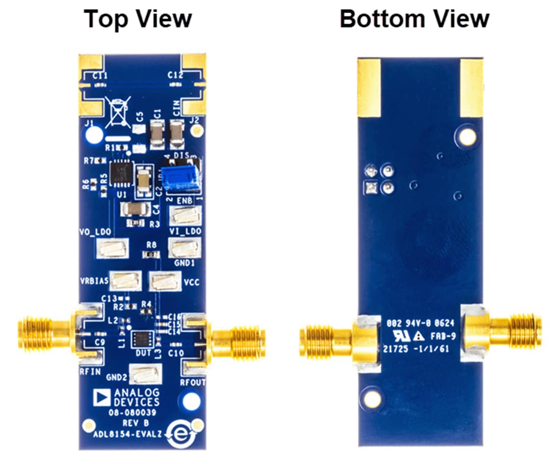Technische Zeichnung - Analog Devices Inc. ADL8154-EVALZ Evaluierungsboard für ADL8154