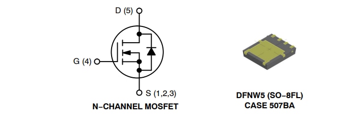 Applikations-Schaltungsdiagramm - onsemi NVMFWS1D7N04XM MOSFET