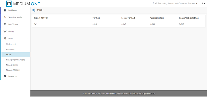 Medium One sandbox is an easy way to configure your IoT devices and to view IoT device data