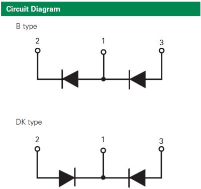 Schaltplan der Littelfuse Gleichrichter-Leistungsdiodenmodule Gehäuse S